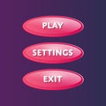 Pink oval options selection windows set Royalty Free Stock Photo