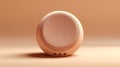 Pink Oval Speaker With Golden Light: Playful Character Design And Dreamy Textures