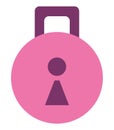 pink padlock illustration