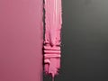 Pink paint brushstrokes layering with subtle light reflections, forming textured abstract background, adding depth and Royalty Free Stock Photo