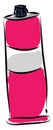 Pink paint tube with white label vector illustration Royalty Free Stock Photo