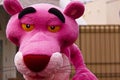 Pink panther during character greeting