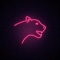 Pink panther neon sign.