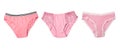 pink panties isolated on a white background