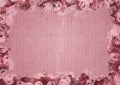 Pink paper background in watercolour frame