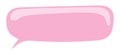 Pink paper bubbles for speech on an white background. Abstract design. Vector illustration. Royalty Free Stock Photo