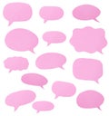 Paper Cut Outs of Speech Bubbles Royalty Free Stock Photo
