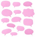 Paper Cut Outs of Speech Bubbles Royalty Free Stock Photo