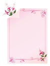 Pink paper with decorative fuchsia