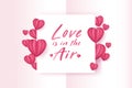 Pink paper heart and empty white card, Valentine`s day, Birthday, Anniversary and celebration concept Royalty Free Stock Photo