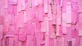 Pink Paper Wall Primitive Abstraction And Emotional Gestural Strokes
