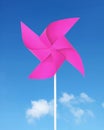 Pink paper windmill Royalty Free Stock Photo