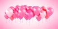 Pink party balloons