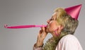 Pink party blower Royalty Free Stock Photo