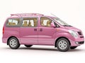 Pink Passenger Van on White Background Studio Shot Royalty Free Stock Photo