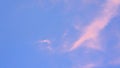 Pink pastel clouds blurred at sunset blue sky. abstract photo, background image Royalty Free Stock Photo