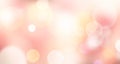 Pink pastel orange blurred lights background