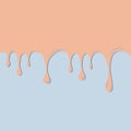 Pink pastel paint dripping Blue pastel background. liquid layered colorful painting concept. Royalty Free Stock Photo