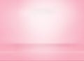 Pink pastel white light gradient empty studio room backdrop wallpaper abstract background blurred. use for showcase or product you Royalty Free Stock Photo