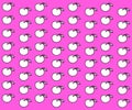 Pink pattern with apples