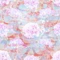 Pink pattern seamless aesthetic floral abstract watercolor repeating background soft pastel colors surreal distorted