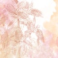 Pink and peach floral background