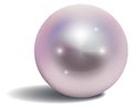 Pink pearl. Realistic shiny ball. Luxury orb