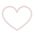 Pink pearls heart decoration frame