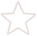 Pink pearls star decorative frame