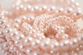 Pink Pearls on a white background Royalty Free Stock Photo