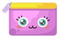 Pink pencil case , illustration, vector Royalty Free Stock Photo