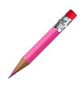 Pink pencil. Macro Royalty Free Stock Photo