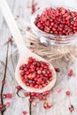 Pink Peppercorns (close-up shot) Royalty Free Stock Photo