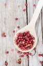 Pink Peppercorns (close-up shot) Royalty Free Stock Photo