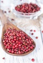 Pink Peppercorns (close-up shot) Royalty Free Stock Photo