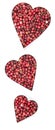 Pink Peppercorns Heart Shape (on white)