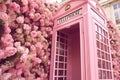 Pink Phone Booth pink imaginations pink world Pink Fantasy Royalty Free Stock Photo