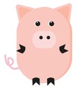 Pink pigglet, icon Royalty Free Stock Photo