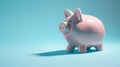 The pink piggy bank.AI generated image Royalty Free Stock Photo