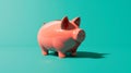 The Pink Piggy Bank.AI generated image Royalty Free Stock Photo