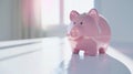 The Pink Piggy Bank.AI generated image Royalty Free Stock Photo