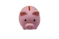 Pink piggy bank isolated on white background Royalty Free Stock Photo