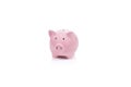 Pink Piggy Bank isolated with white background Royalty Free Stock Photo