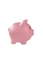 Pink piggy bank isolated on white background, savings, money, Financial, business concept space for text Royalty Free Stock Photo