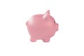 Pink piggy bank isolated on white background, savings, money, Financial, business concept space for text Royalty Free Stock Photo