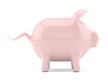 Pink piggy bank isolated on white Royalty Free Stock Photo