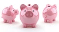 The Pink Piggy Banks.AI generated image Royalty Free Stock Photo