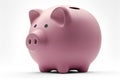 Pink Piggy Savings - Generative AI Royalty Free Stock Photo