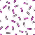 Pink pill capsules