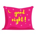 Pink pillow of good night